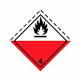 Знак опасности "Самовозгорающиеся вещества" 4 класс