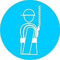 Знак М09. &amp;quot;Работать в предохранительном (страховочном) поясе&amp;quot;